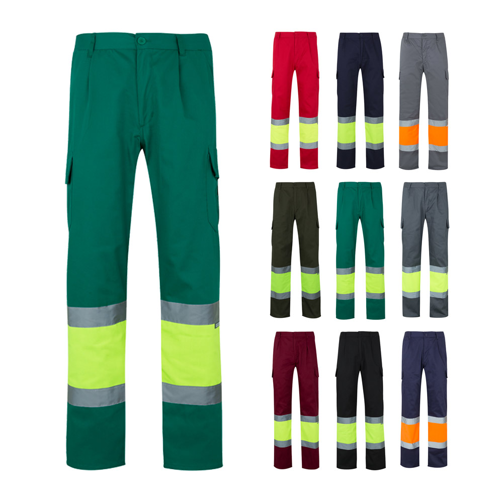 Tweekleurige Multi-Zakken Twill Broek - Stekene