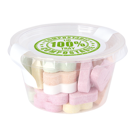 Transparante biologisch afbreekbare pot met deksel - Denderleeuw