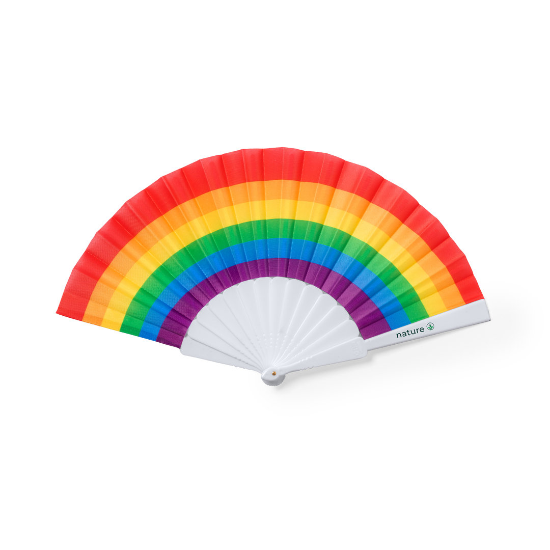 Regenboog Handwaaier - Wommelgem