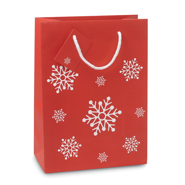 Elegante papieren cadeauzak met sneeuwvlokkenpatroon - Wortegem-Petegem