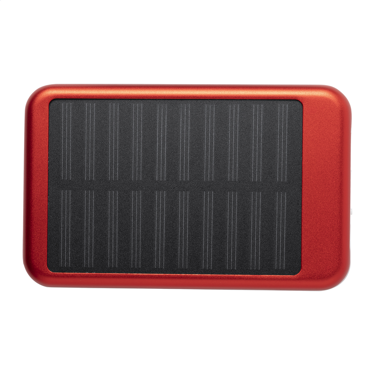 SunFour powerbank van aluminium met zonnelader, 4000 mAh en uw logo bedrukken met logo
