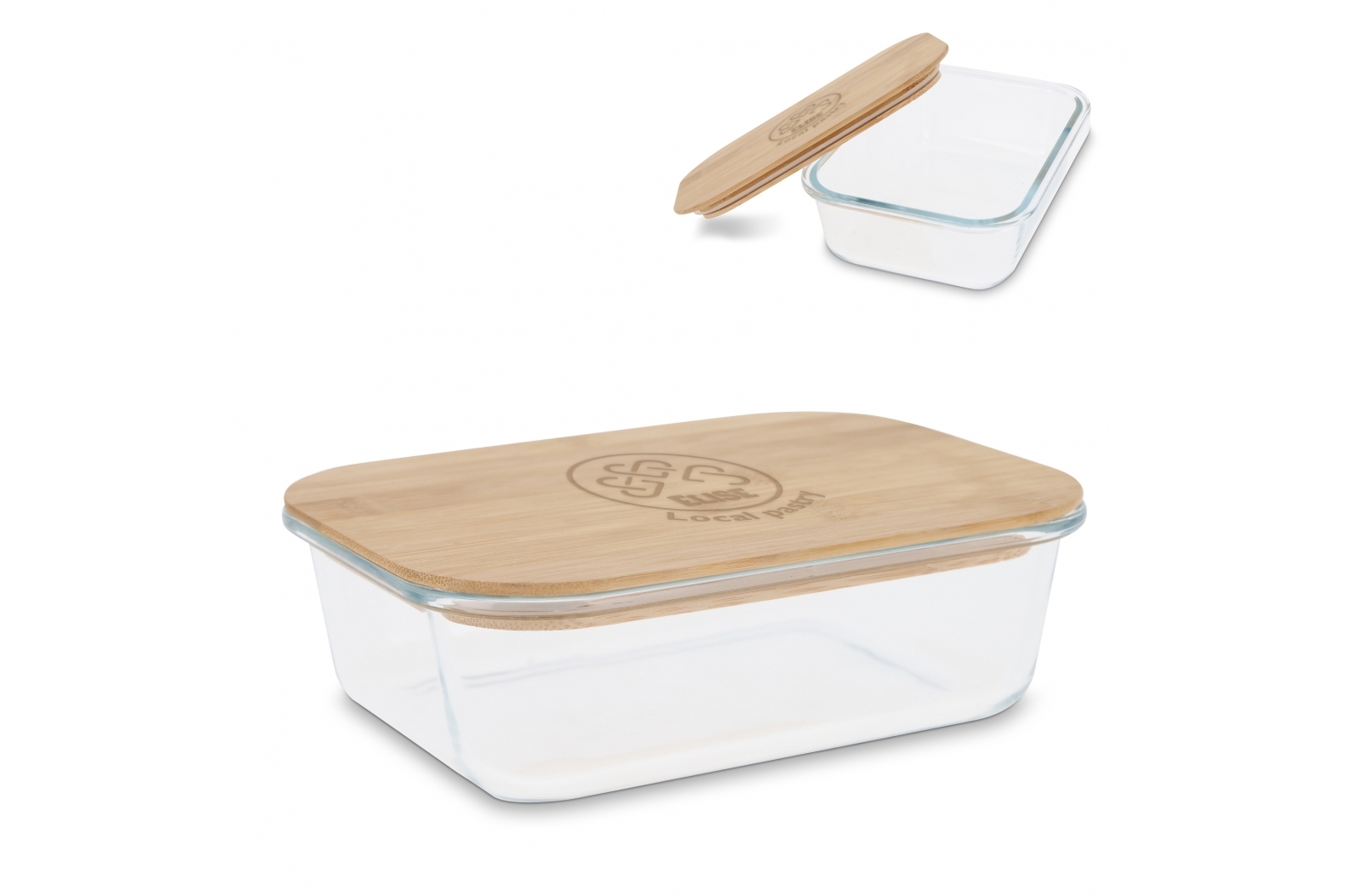 Glazen Lunchbox met Bamboe Deksel - Gingelom