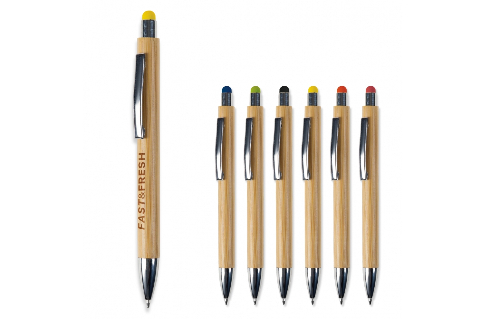 Bamboe Stylus Balpen - Wichelen