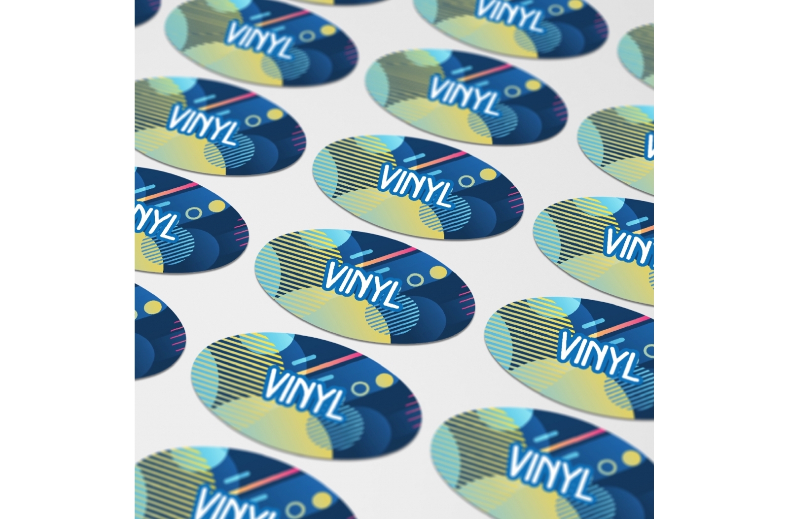 Ovale Vinylsticker 50x25mm - Dessel