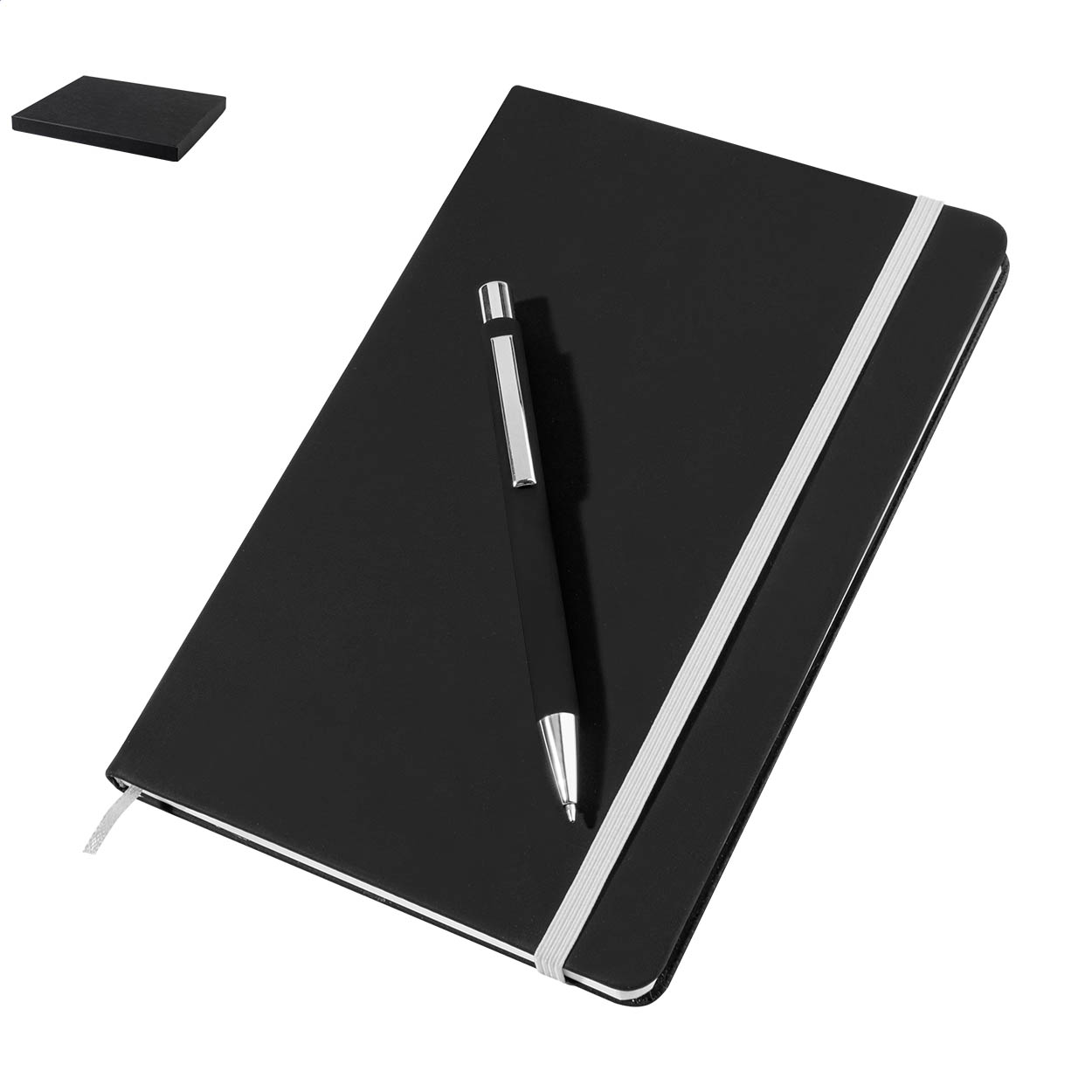 Aereus notitieboekset met A5-notitieboek en pen, gerecycled, met logo