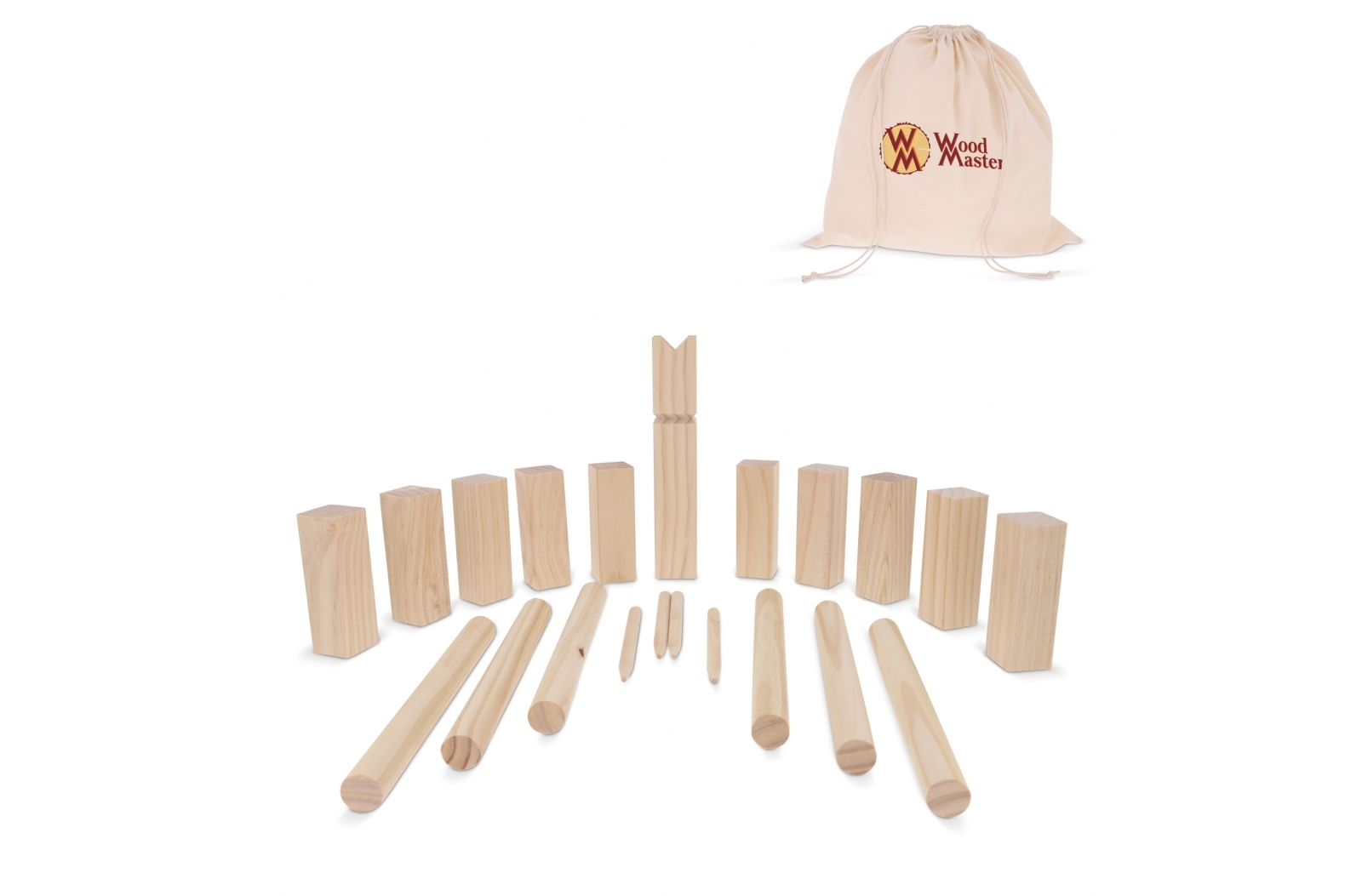 Houten Kubb Spel in Zak - Merelbeke