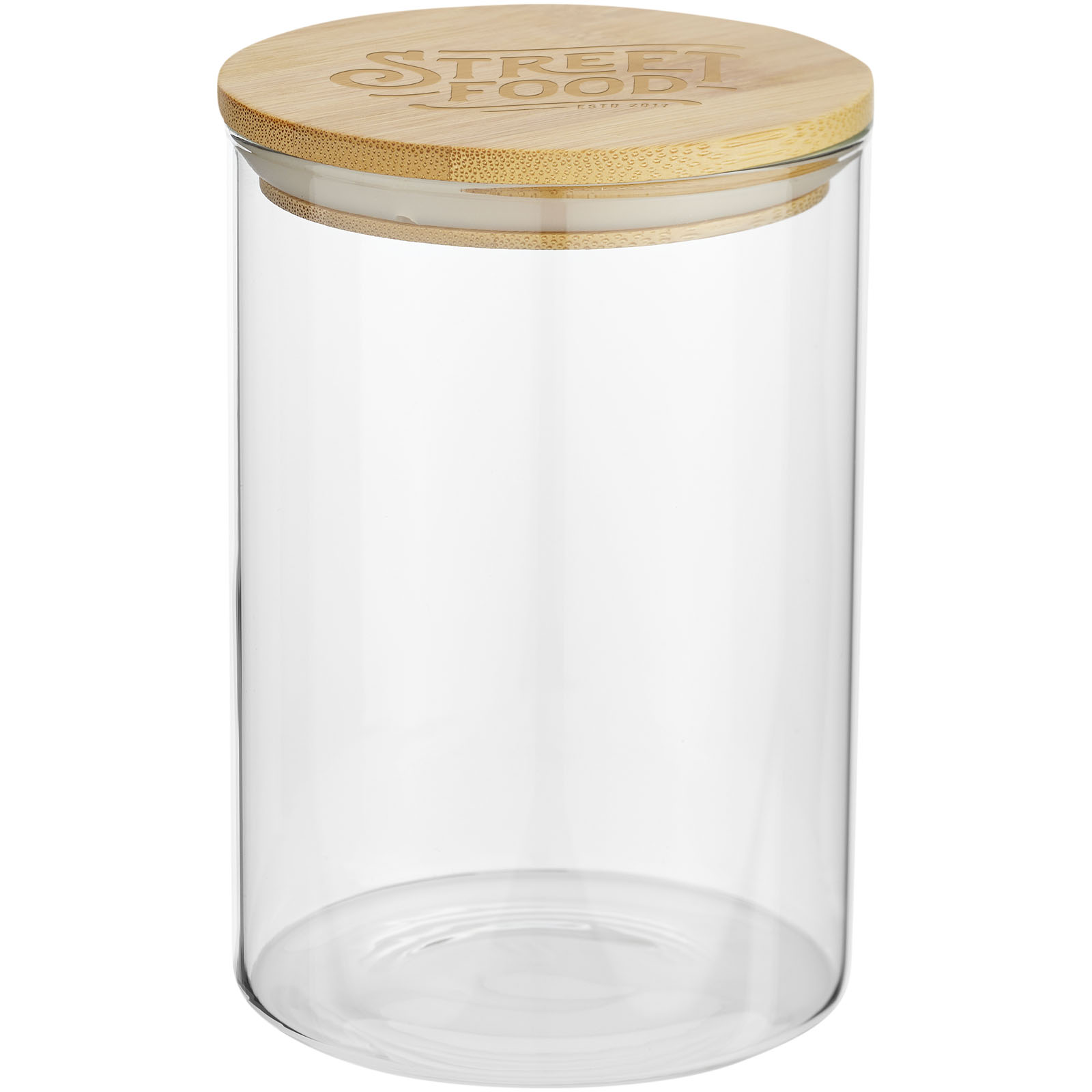 Celia glazen voedselcontainer (550 ml) bedrukken met logo
