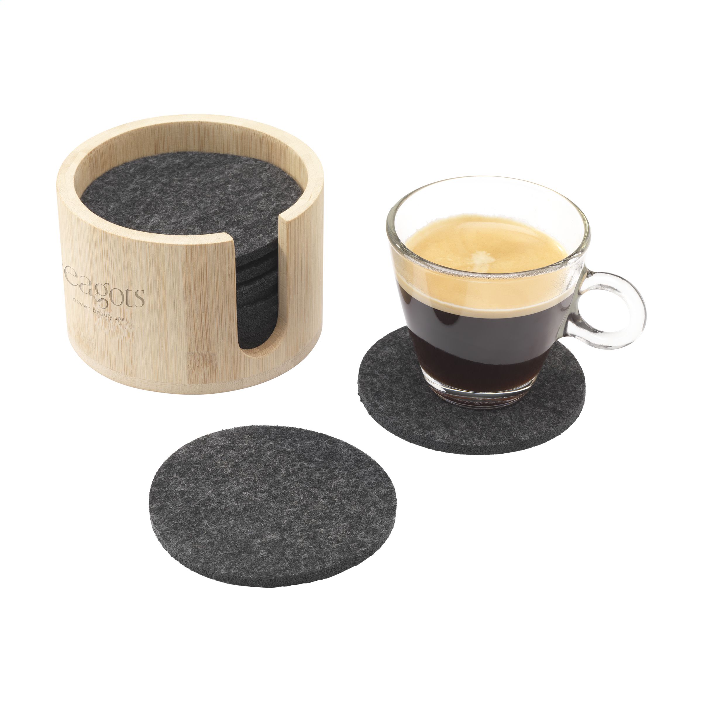 RPET Vilt Onderzetter Set - Lede