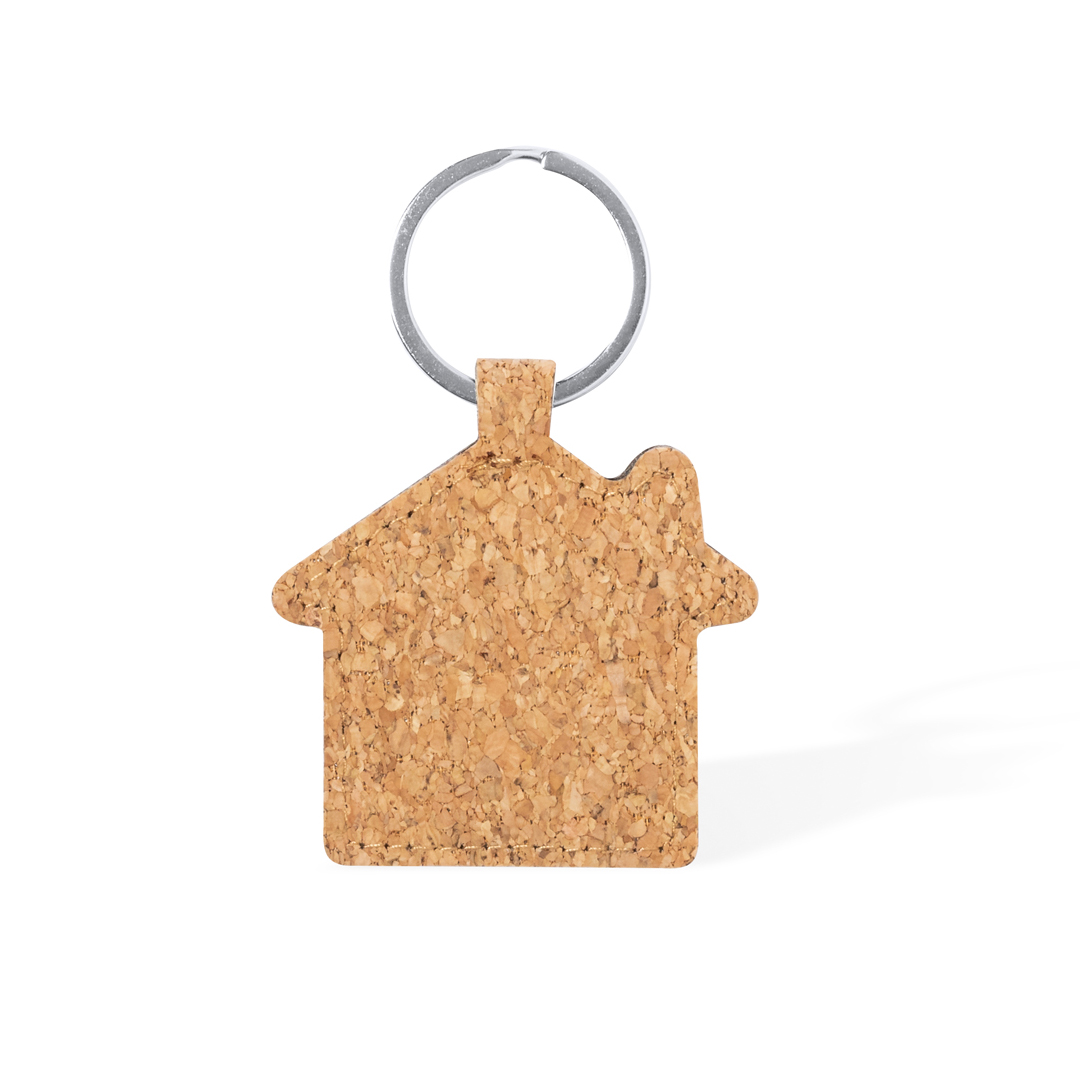 Cork Huis Sleutelhanger - Riemst bedrukken met logo