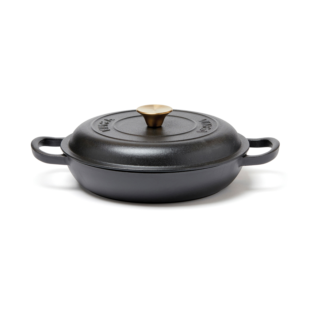 Universele geëmailleerde gietijzeren sautépan - Zwijnaarde