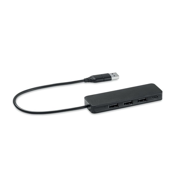 USB-C 4-poorten Hub - Stroop