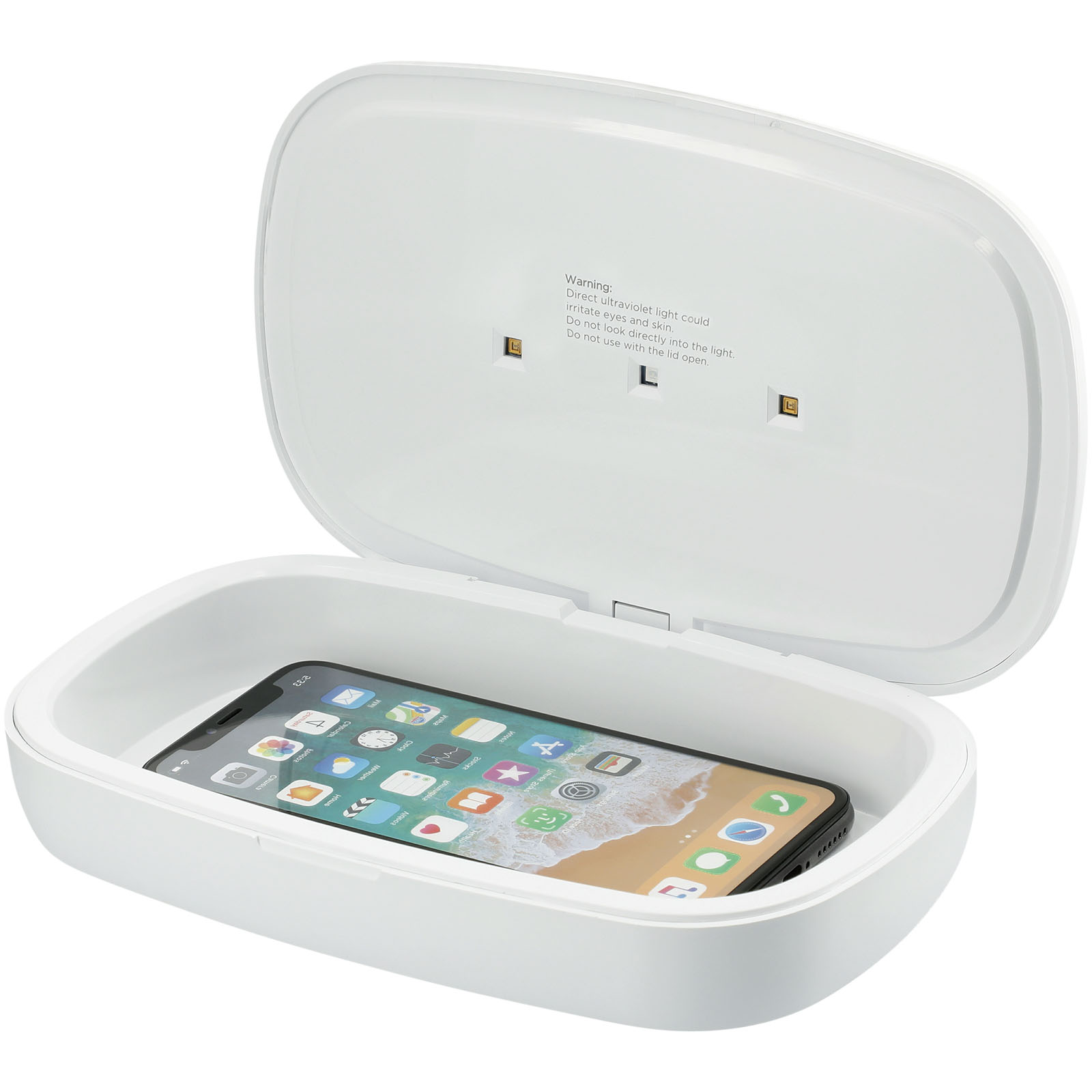 Capsule UV smartphone-ontsmetter met draadloos oplaadpad - Lint