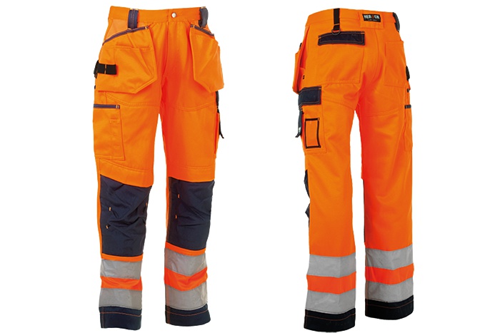 Veiligheidswerkbroek met hoge zichtbaarheid - Hulshout