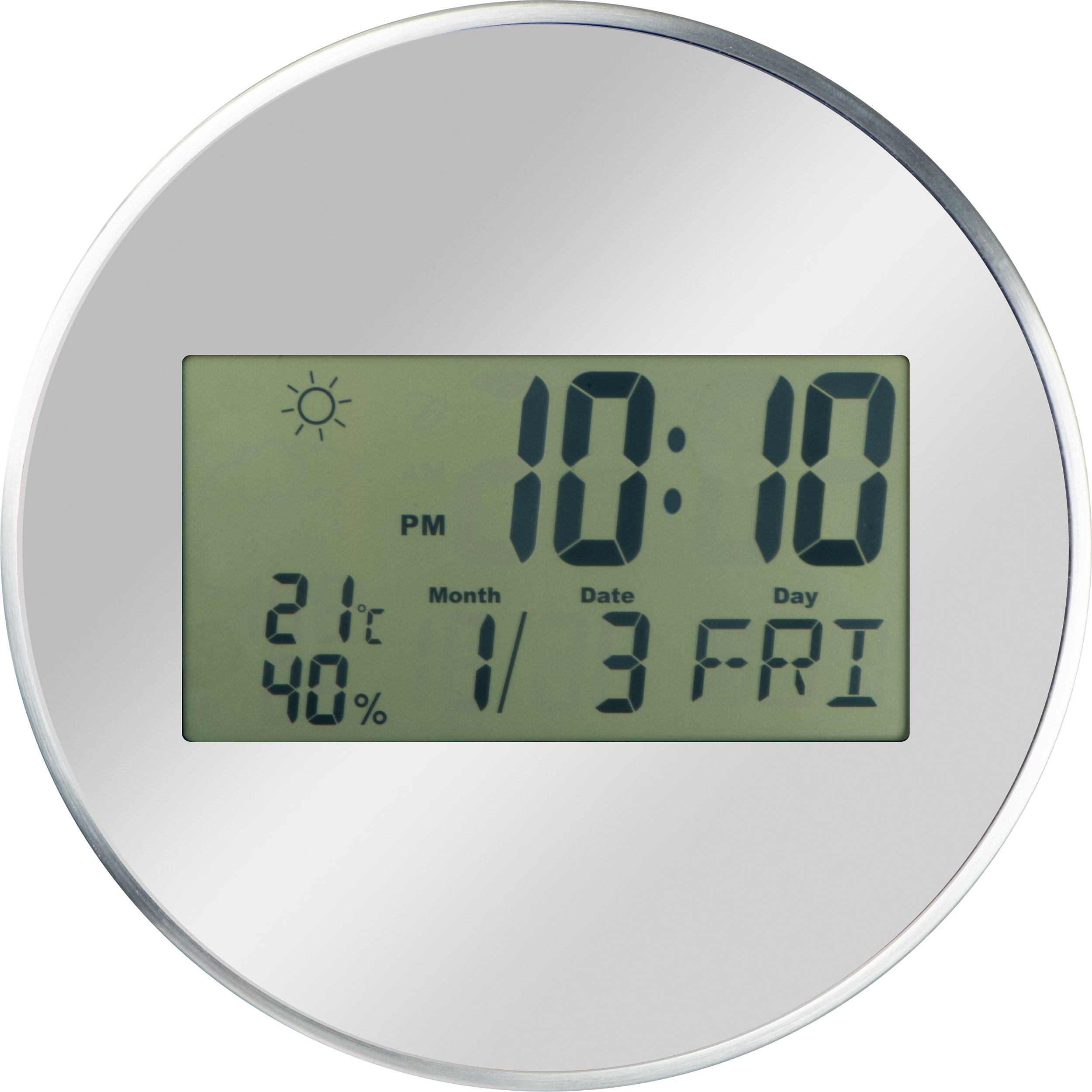 Wandklok met digitale display (24,7 cm)