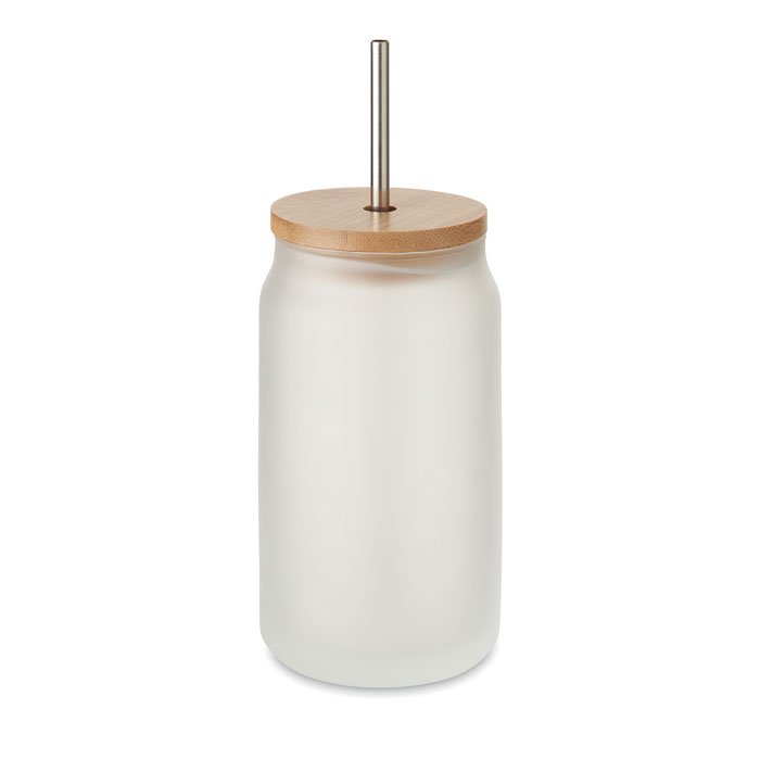 Sublimatie Mason Jar met Bamboe Deksel - Waarbeke
