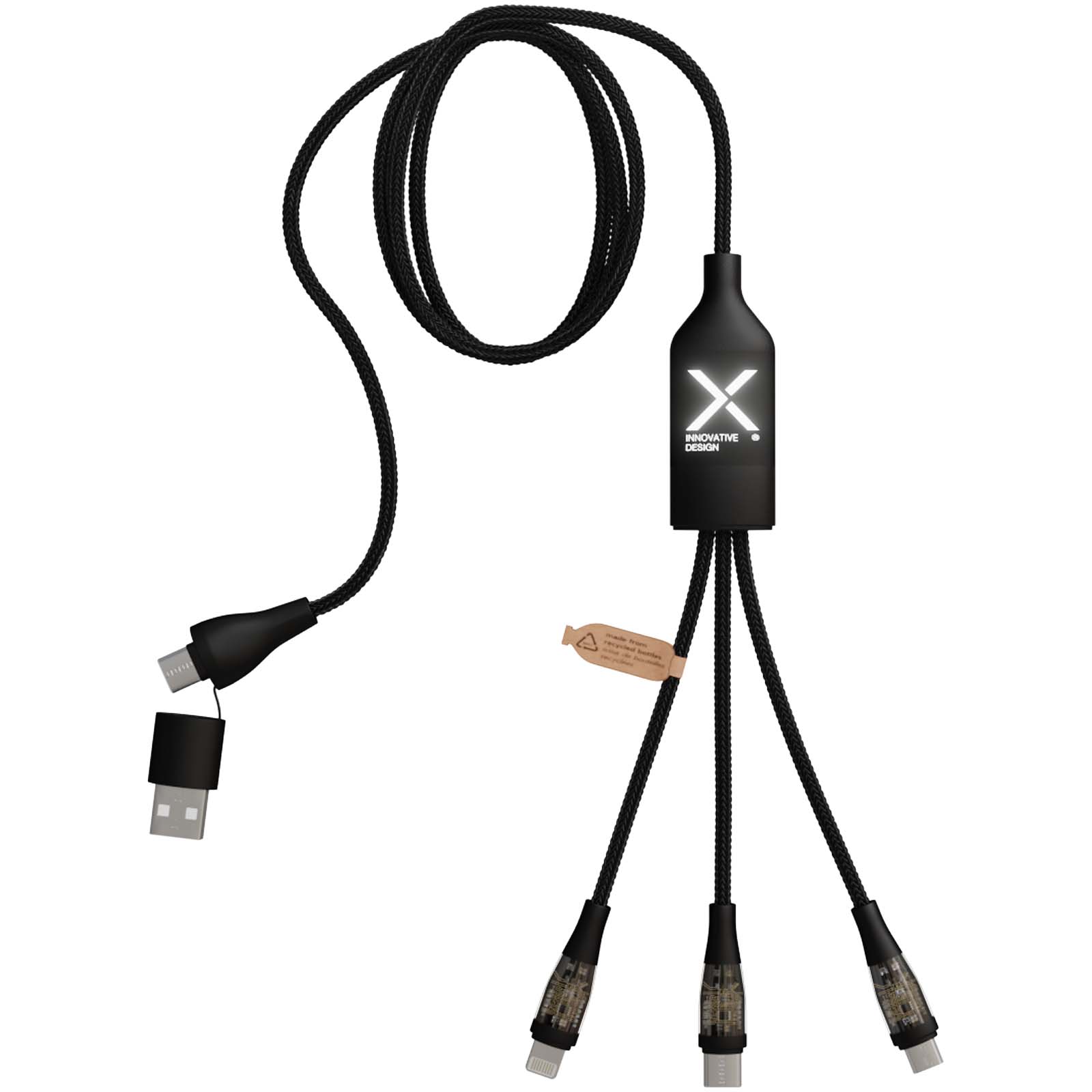 Snel Opladen Kabel 5-in-1 met Digitale Display - Beernem