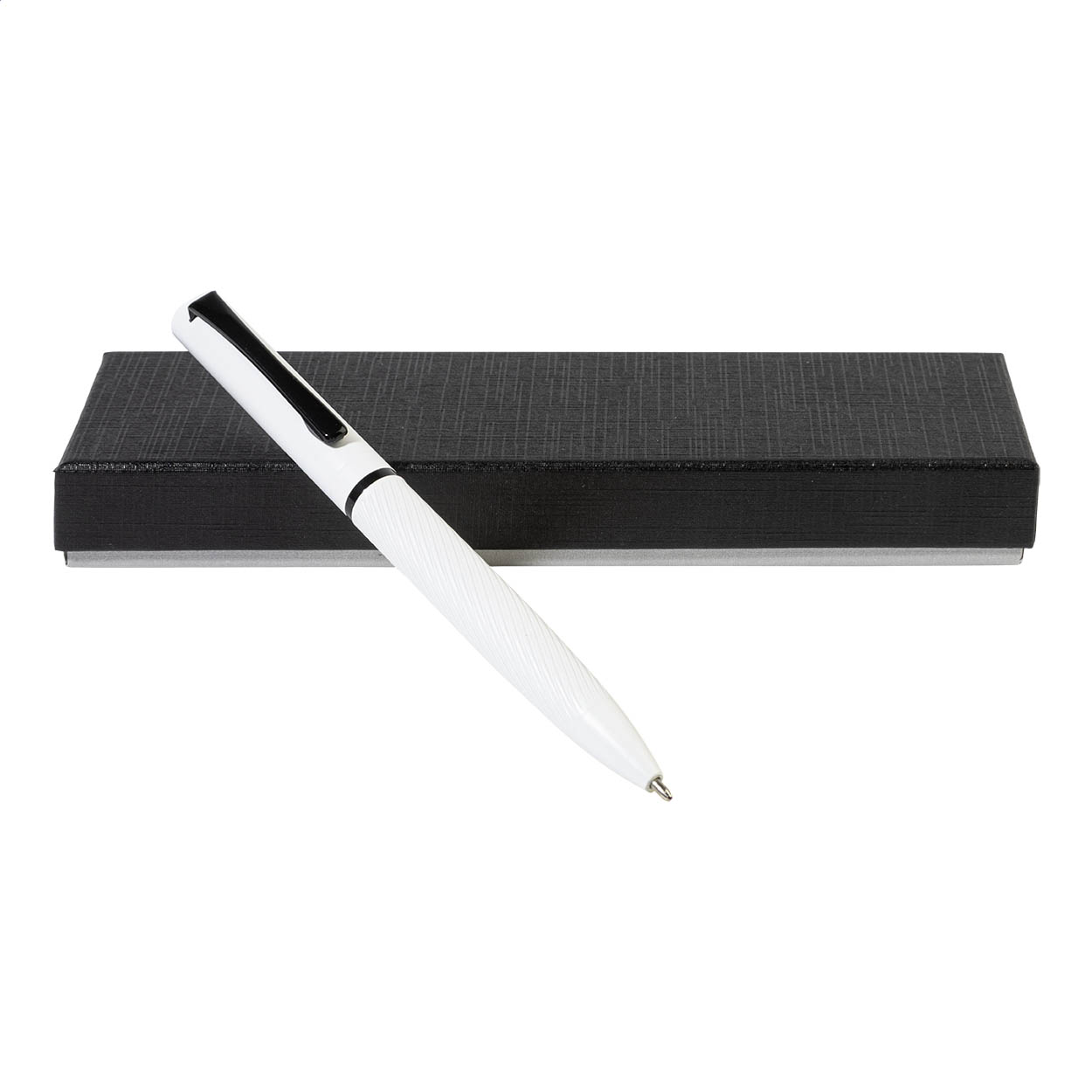Noiral metalen draaibalpen met matte afwerking in geschenkdoos, logo bedrukken met logo