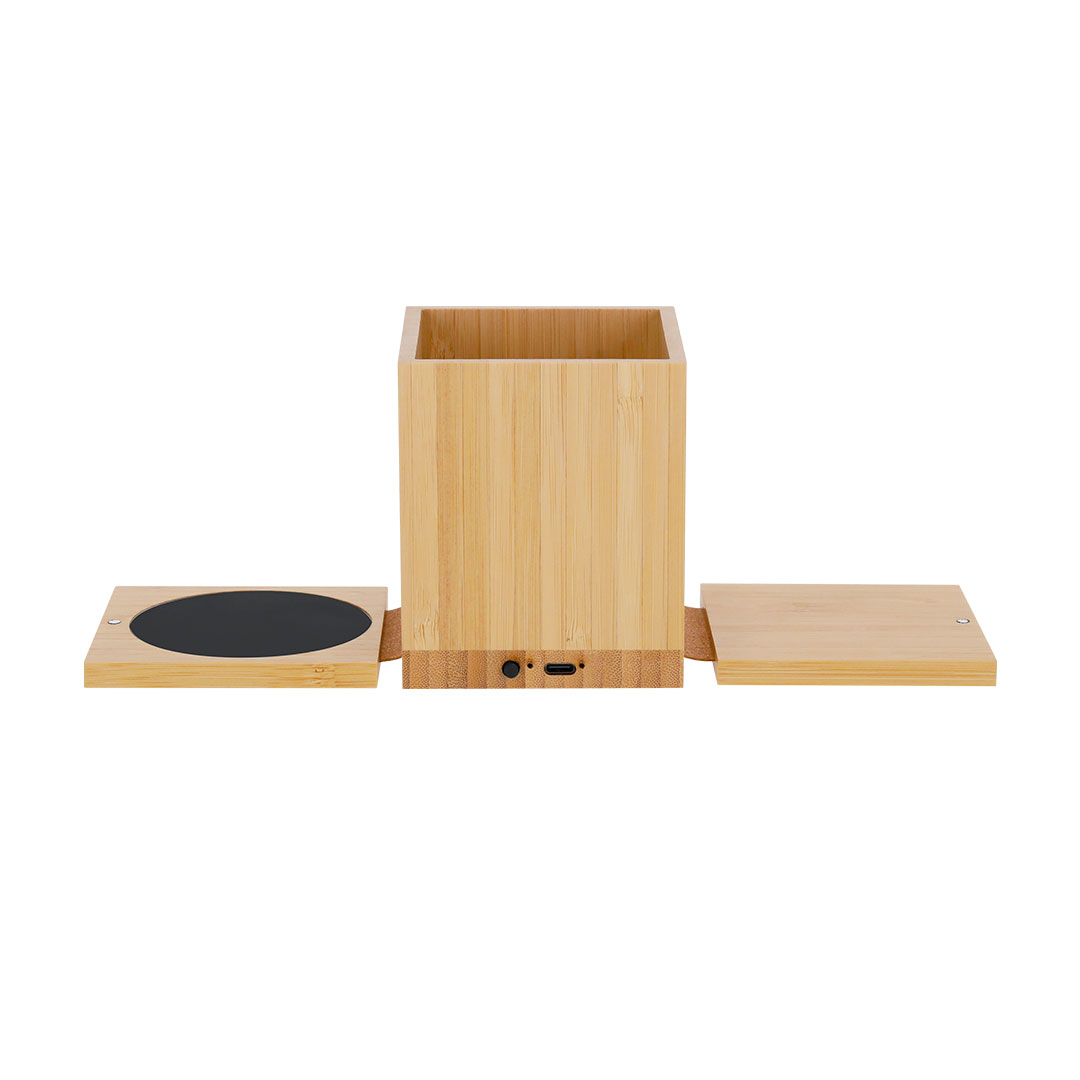 Bamboe Multifuntionele Pennenhouder Met Oplader - Wielsbeke