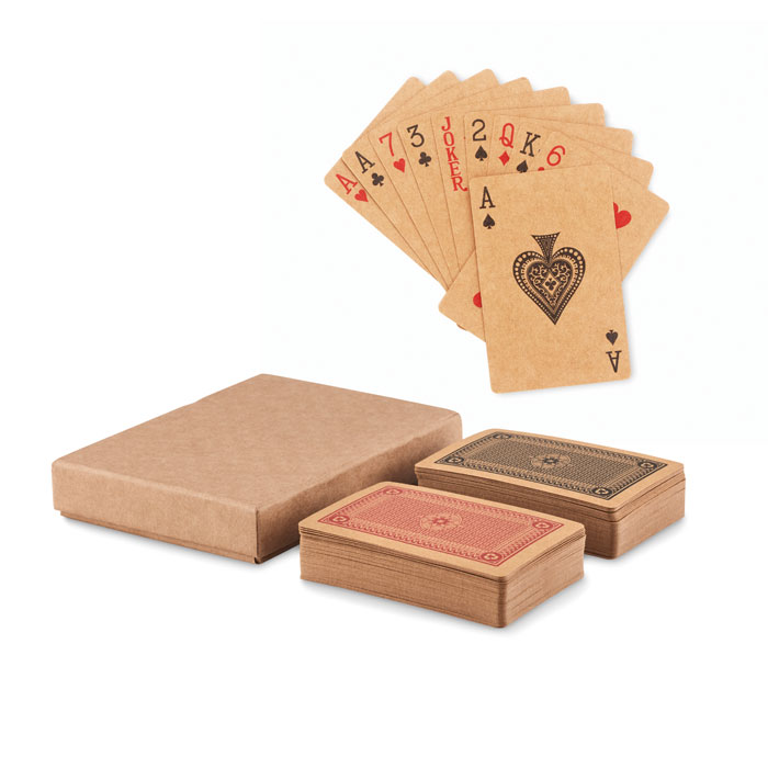 2 decks gerecyclede papieren speelkaarten - Zulte