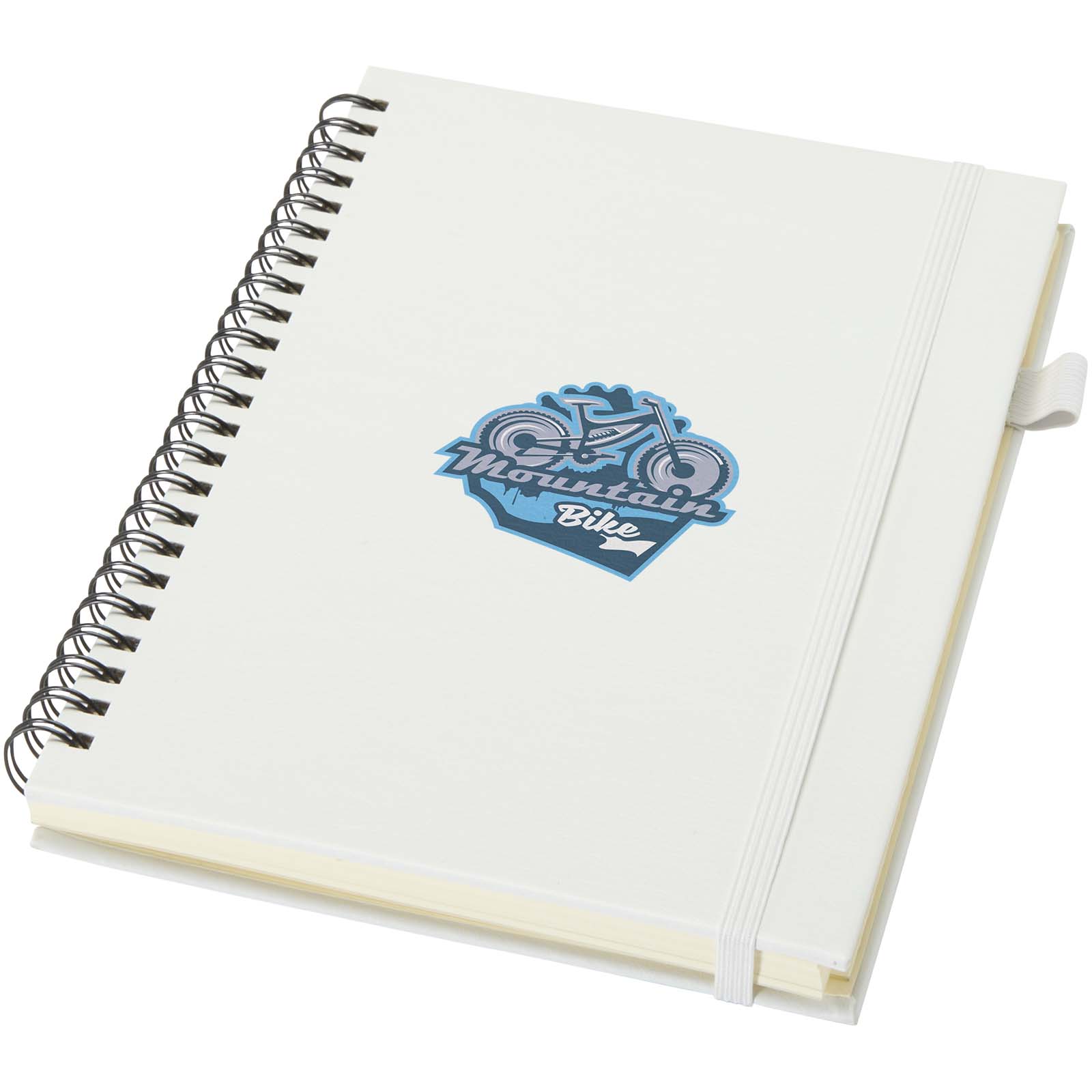 Liss A5 spiraalnotitieboek met harde kaft van gerecycled plastic, met logo