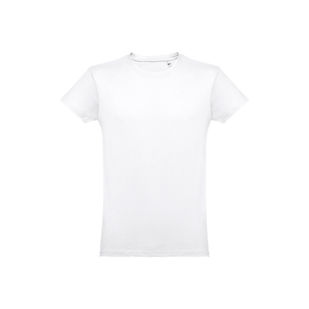 THC LUANDA WH. Heren-T-shirt in tubekatoen. Witte kleur