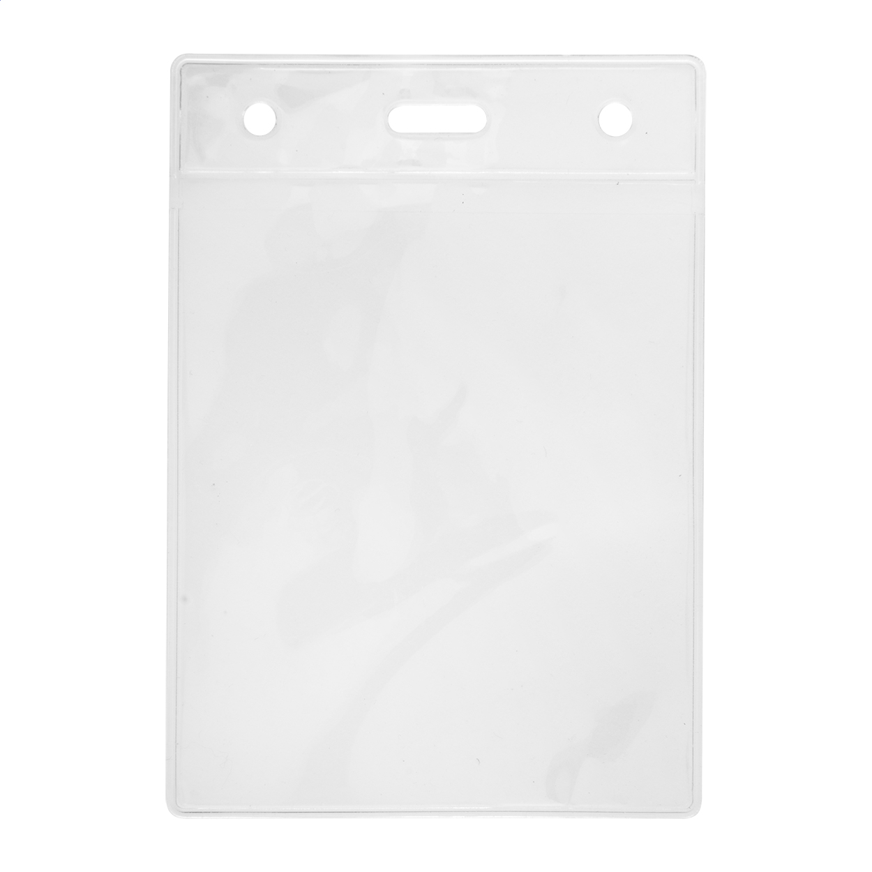 Hissol transparante kunststof badgehouder voor lanyards met logo bedrukken met logo
