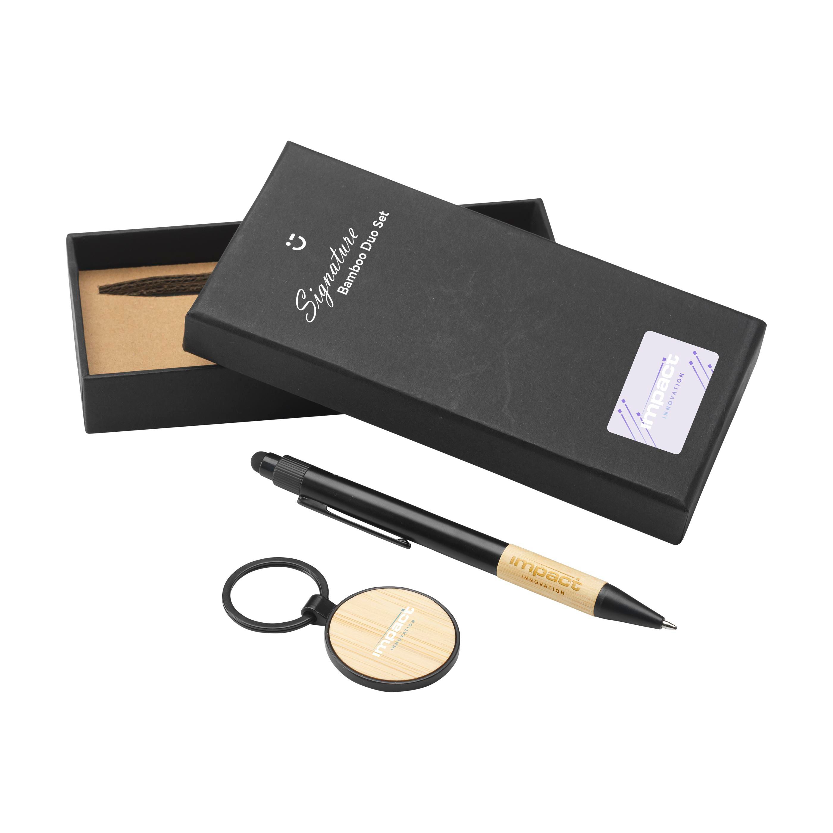 Bamboe Elegantie Geschenksset - Stroop bedrukken met logo