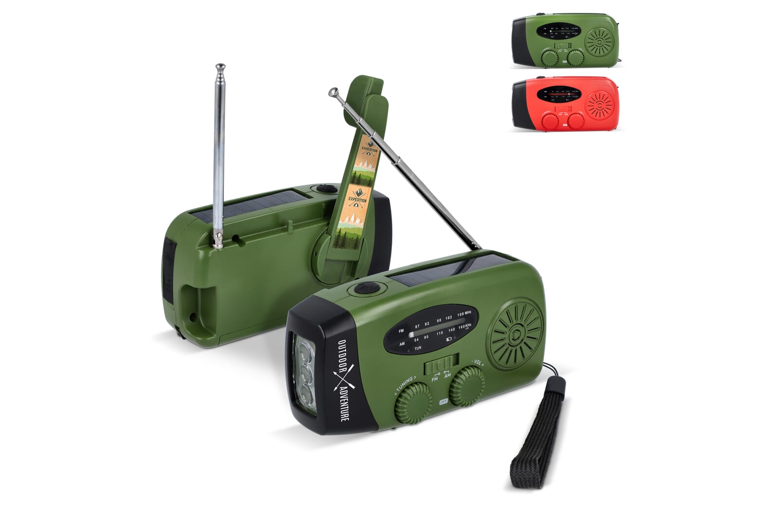 VeiligGeluid Noodradio met Zonne- en Handmatige Oplading - Nieuwpoort