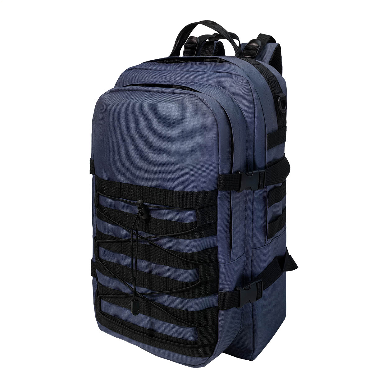 Tactbak outdoor rugzak van 600D RPET met laptopvak 15" en uw logo bedrukken met logo
