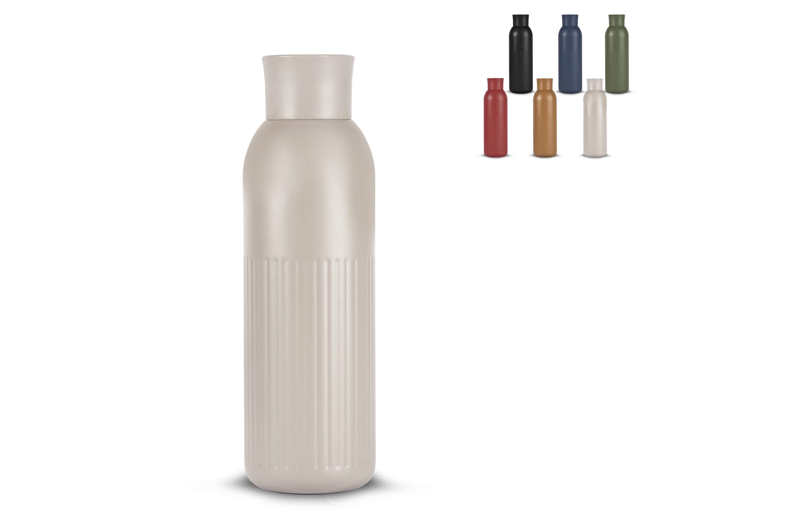 Sagaform Tekla Push stalen fles met drukdop gerecycled) 500 ml