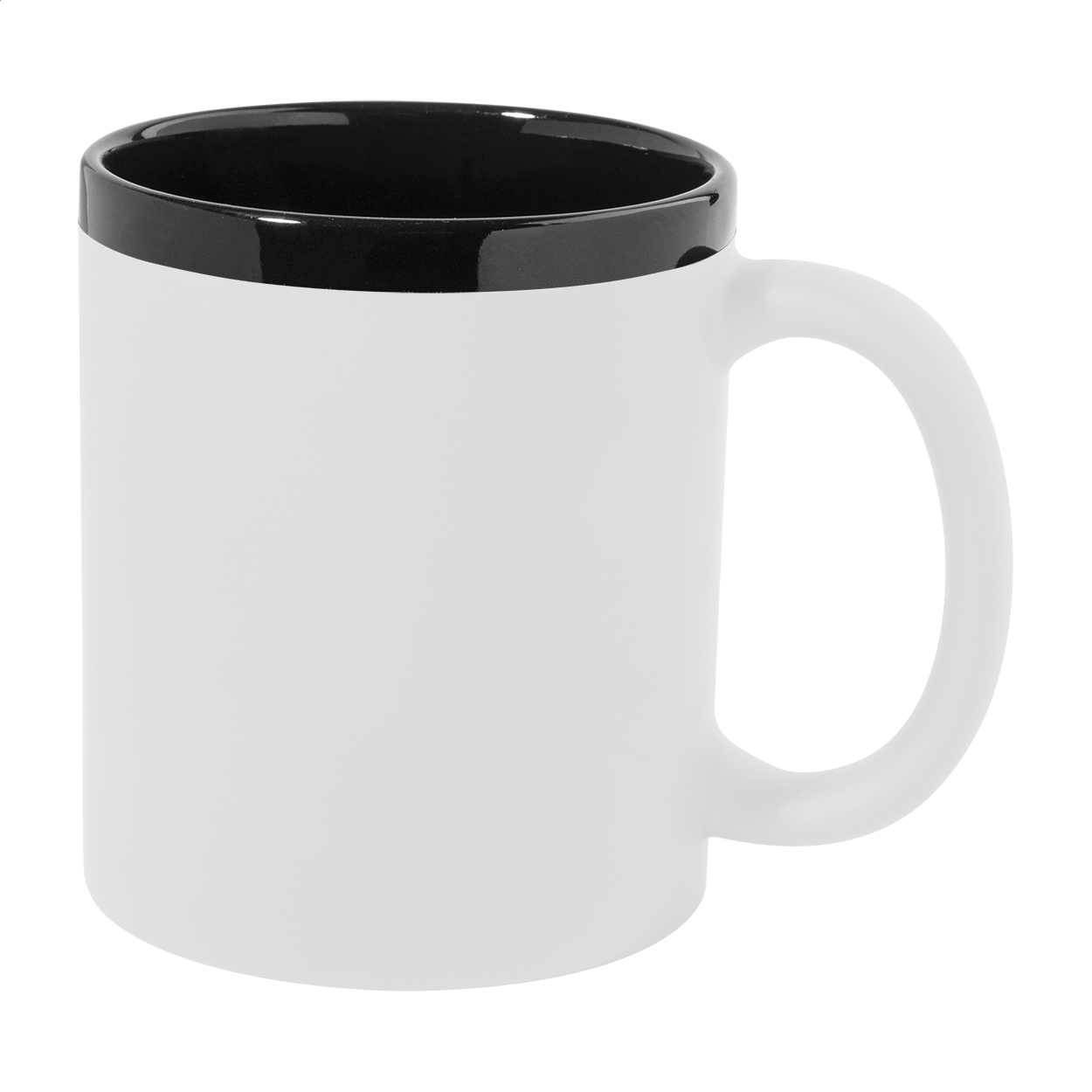Kovary keramische mok soft-touch met zwarte binnenkant en gravure, 300 ml bedrukken met logo