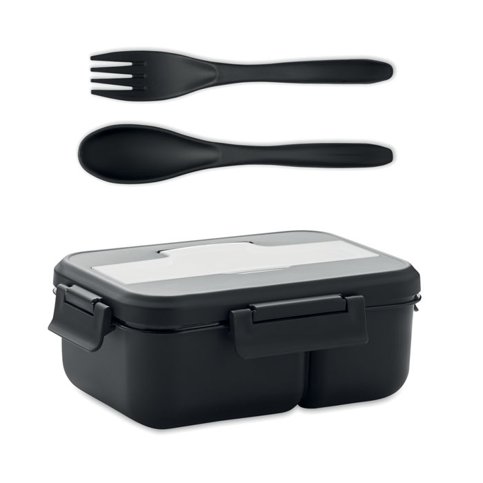 Twee-laags lunchbox met bestek - Nieuwenhove