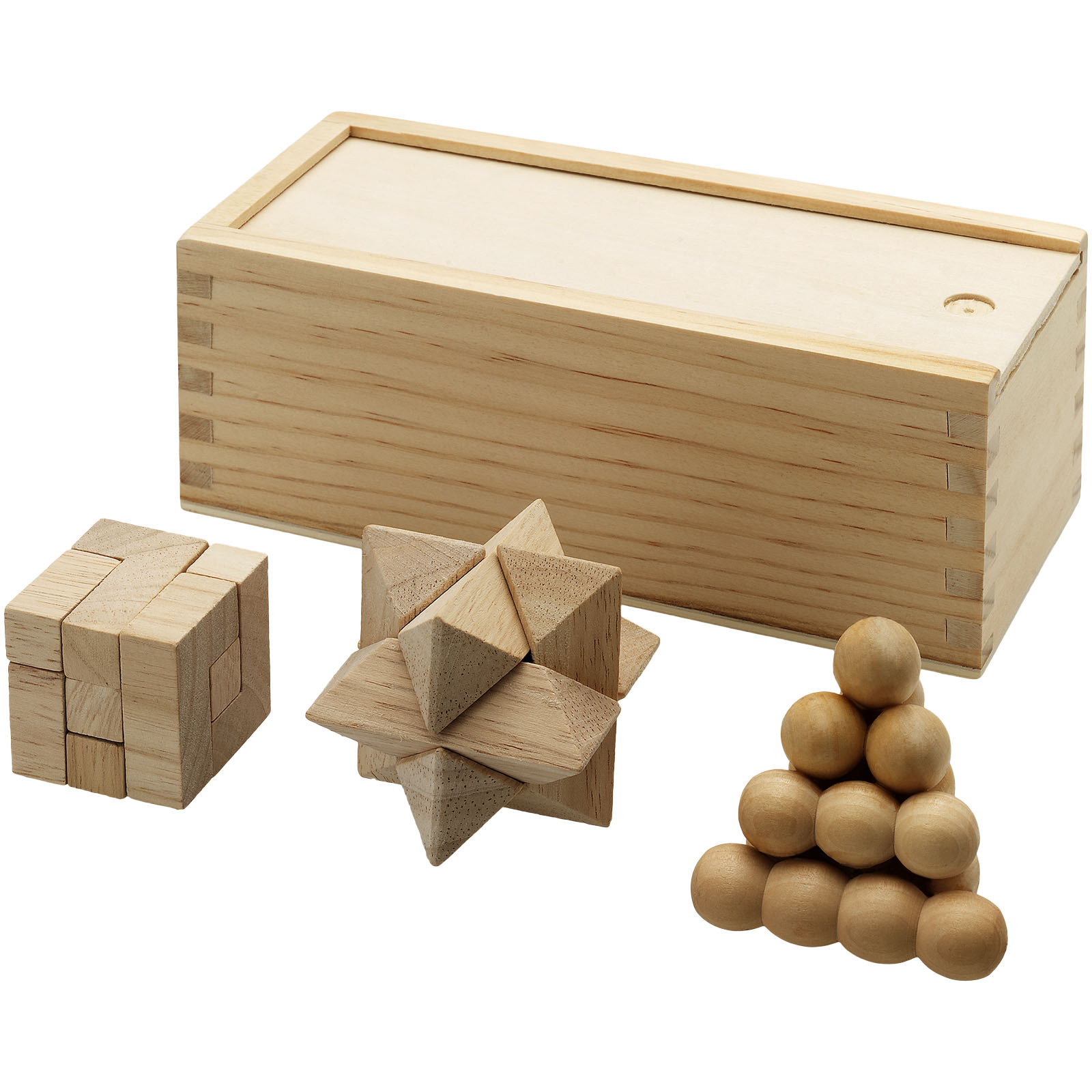 Hersenkraker 3-delige houten puzzelset - Temse