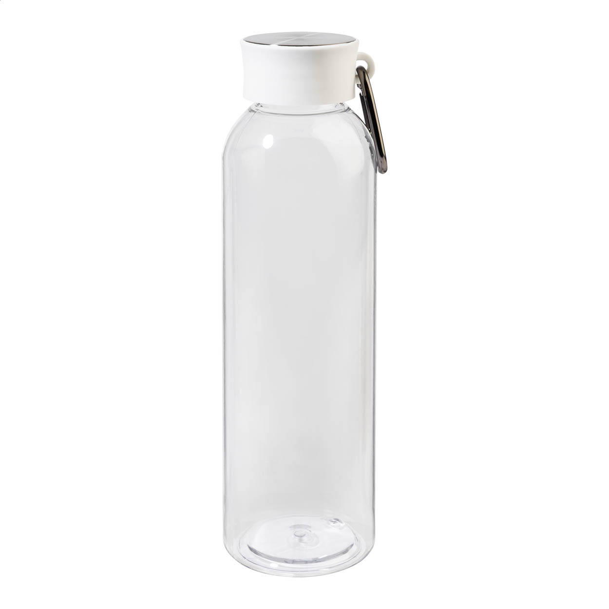 Pembus RPET drinkfles 600 ml met aluminium karabijnhaak en uw logo