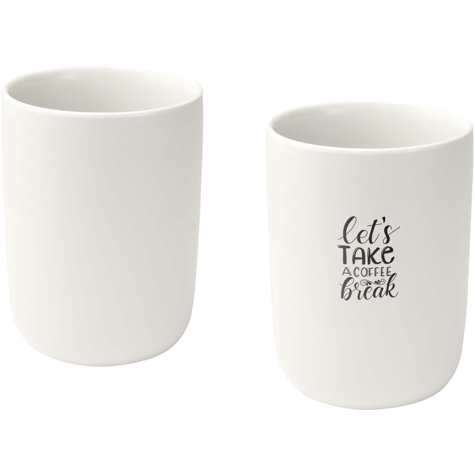 Elegante Grote Keramische Bekers - Set van 2 - Poesele