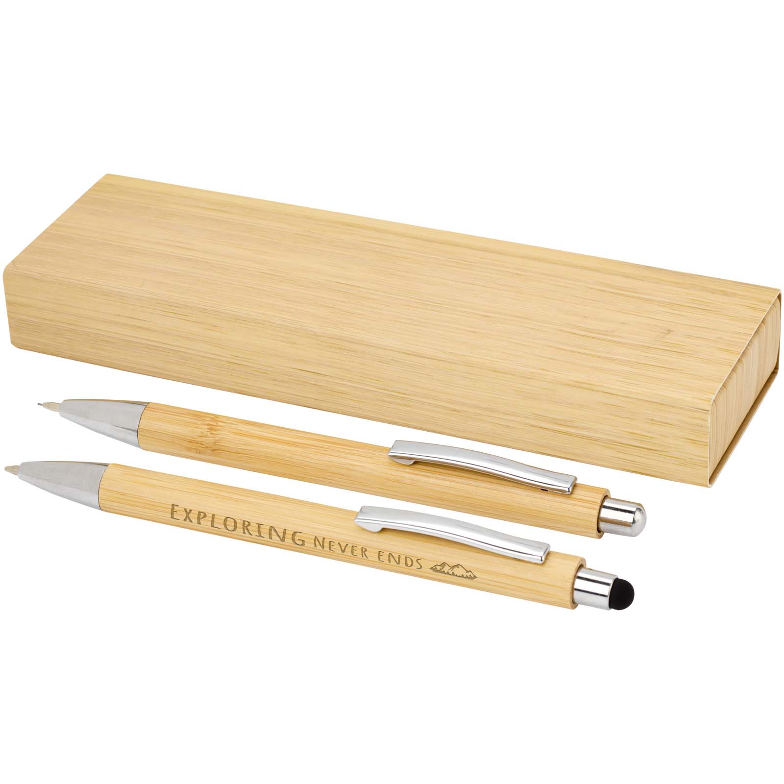 Bamboe Duo Schrijfset - Liedekerke bedrukken met logo