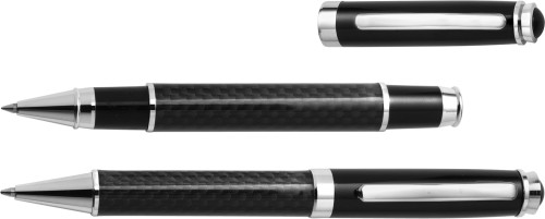 Koolstofvezel en Messing Schrijvenset - Zwijnaarde