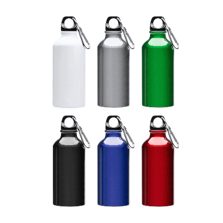 Aluminium Sublimatie Drinkfles met Karabijnhaak 400ml - Vinkt