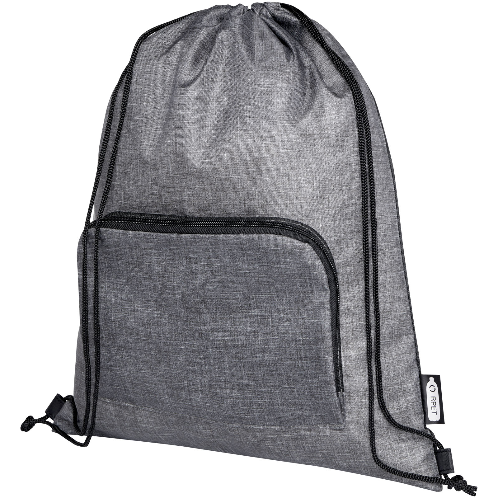 Sac pliable 7 L recyclé avec cordon de serrage Ash