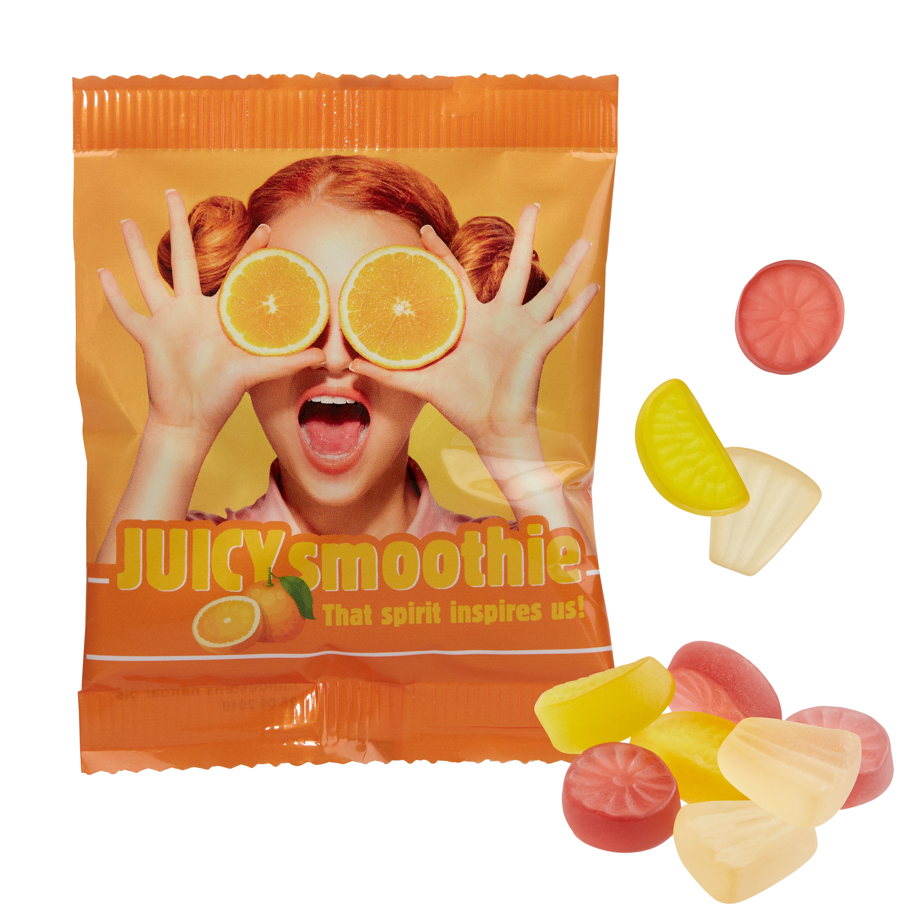 Exotische Vruchten Gums zonder Gelatine - Muizen bedrukken met logo