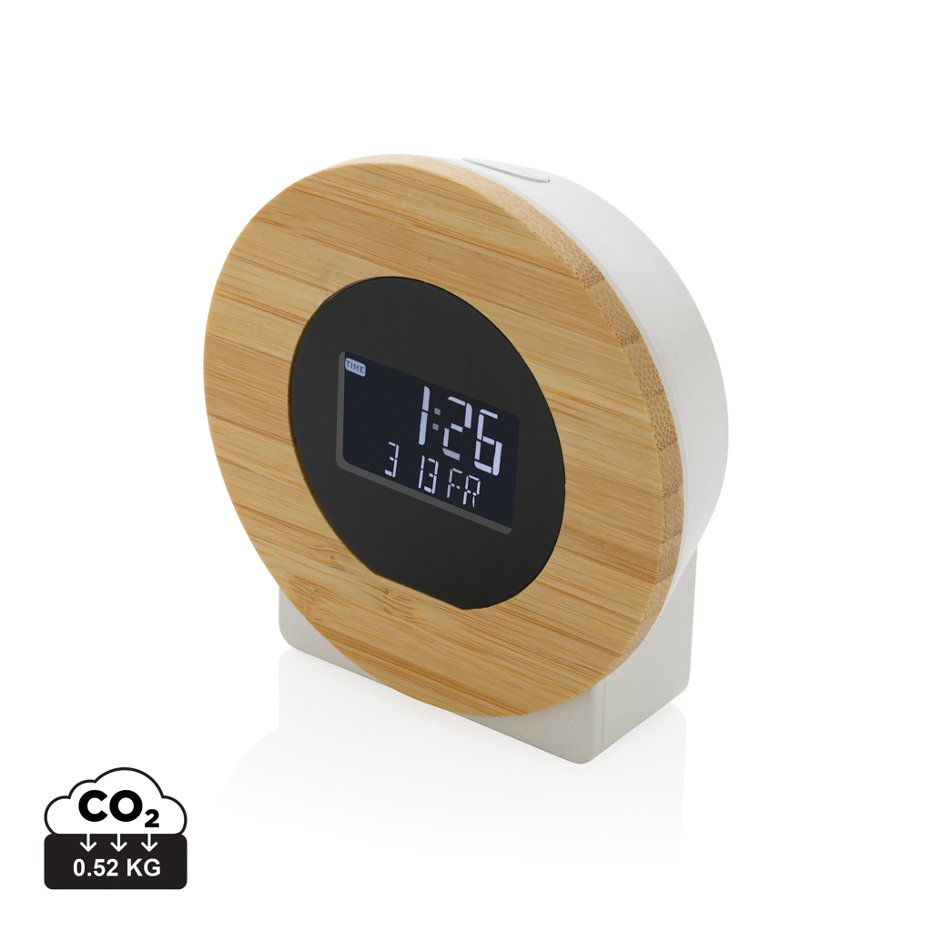bamboe LCD bureauklok - Zoersel