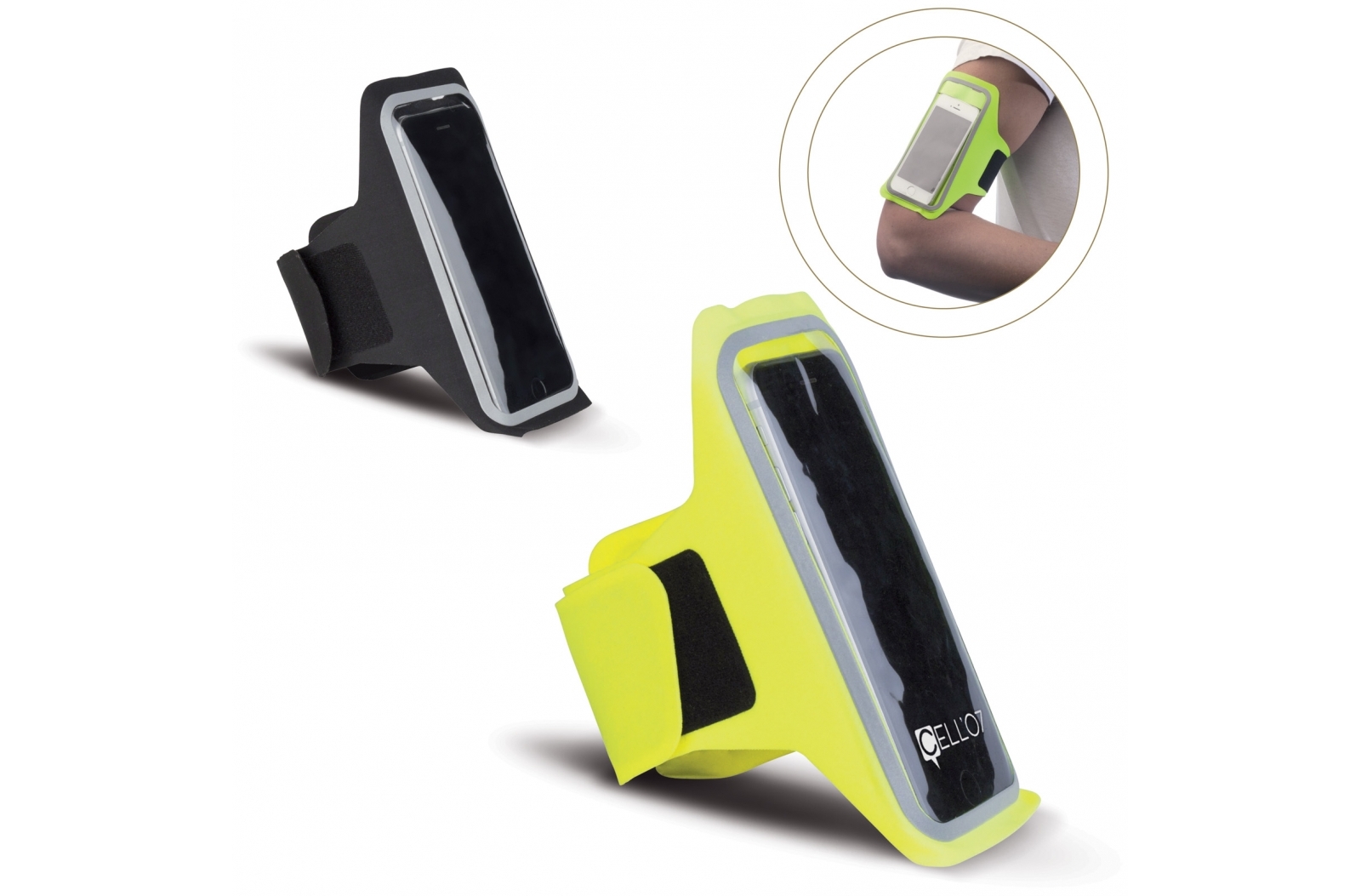Fluorescerende hardlooparmband voor smartphone - Sint-Jacobs-Kapelle