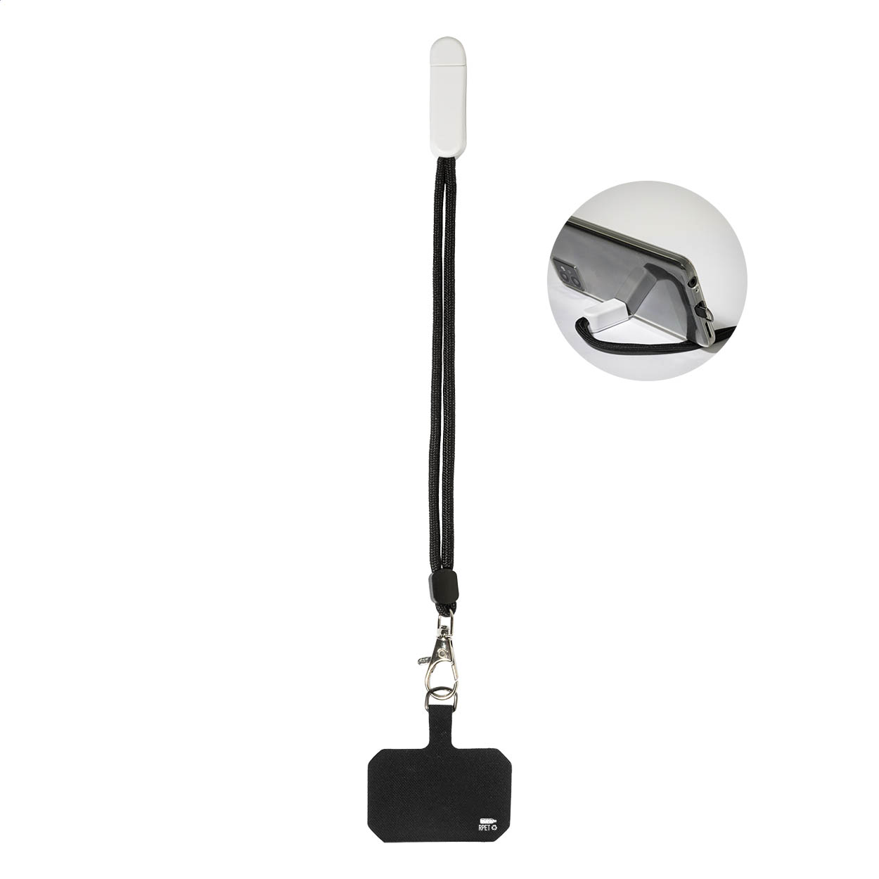CuffStand RPET polsband telefoonhouder met bureaustandaard en logo