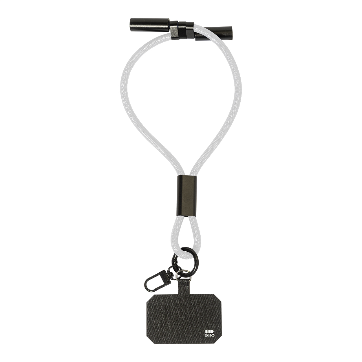 CuffCharge RPET polsband telefoonhouder met USB-C-kabel 60W en logo