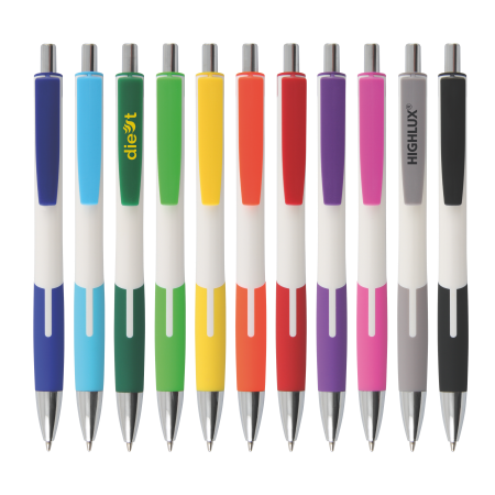 Wit Balpen met Gekleurde Clip - Pelt