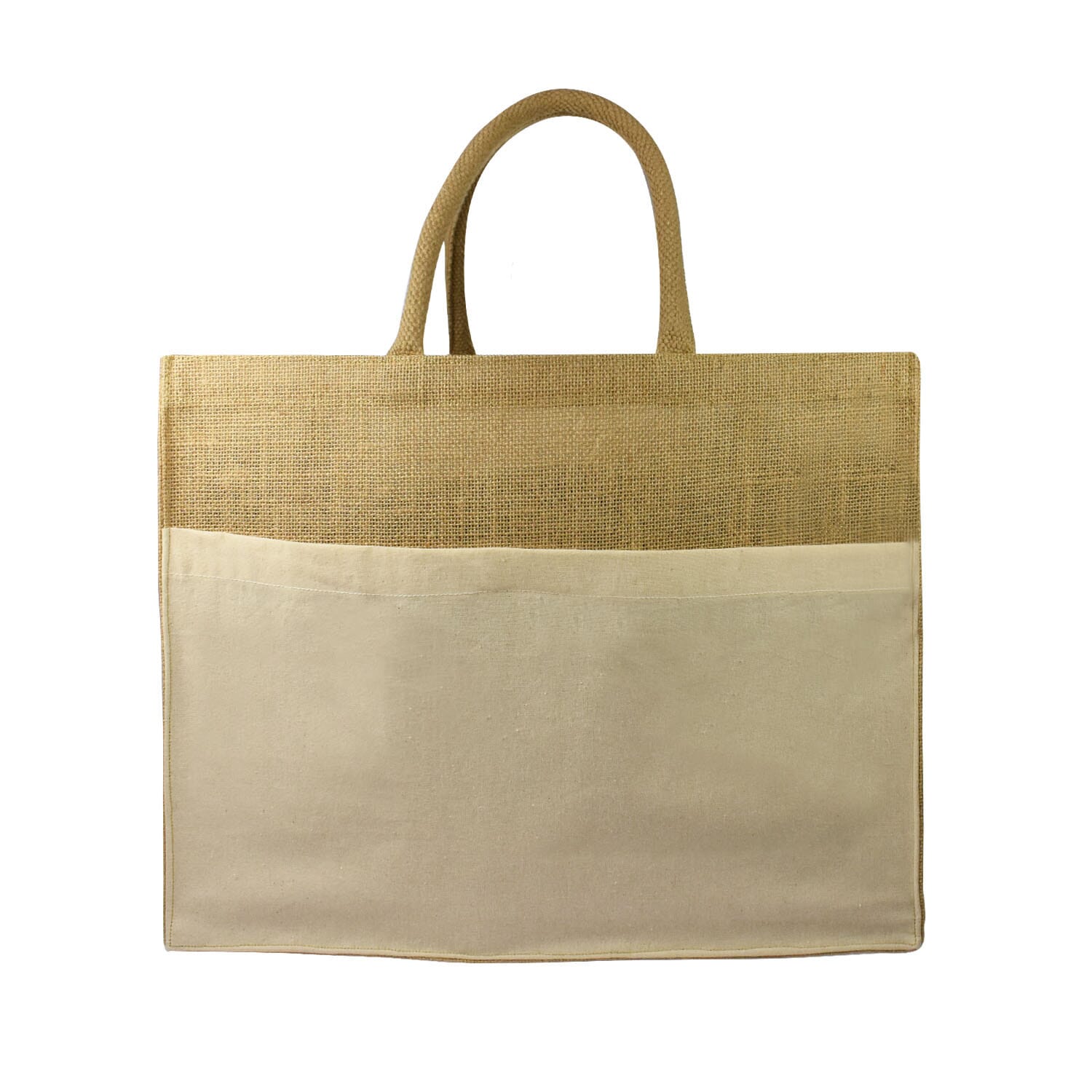 Jute tas met opbergvak - Wervik