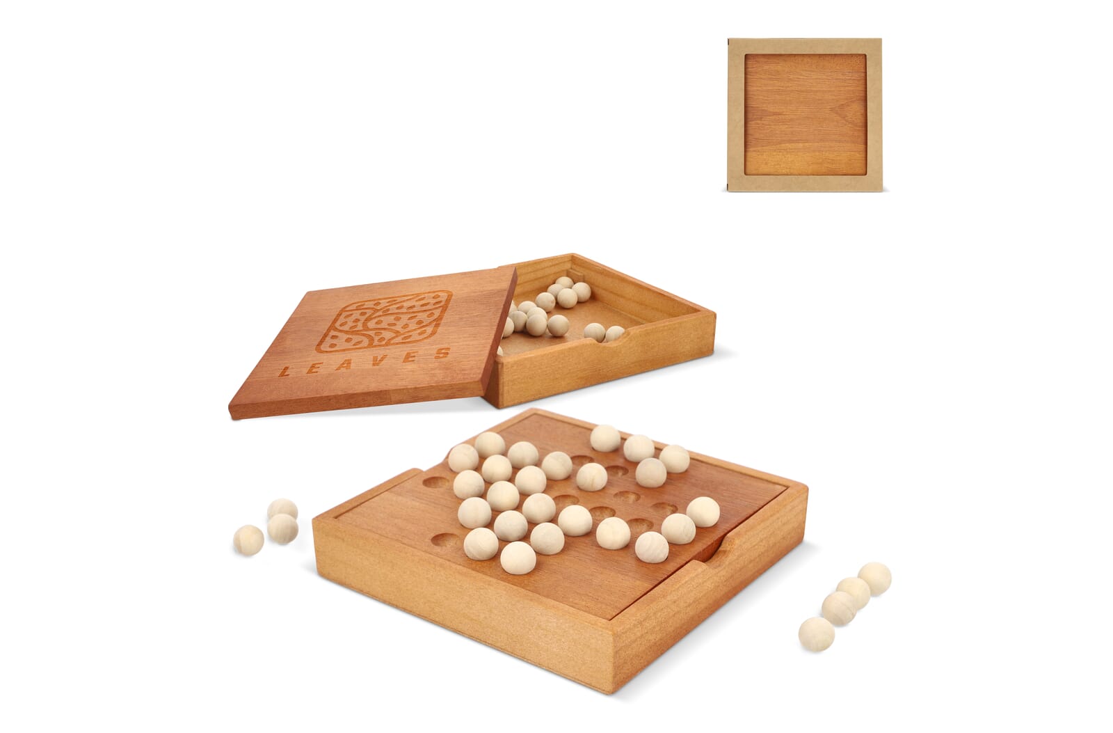 Houten Marmer Solitaire Spel - Kruibeke