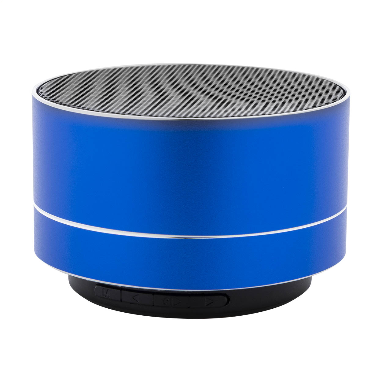 Ramesh draadloze speaker van gerecycled aluminium met LED en logo