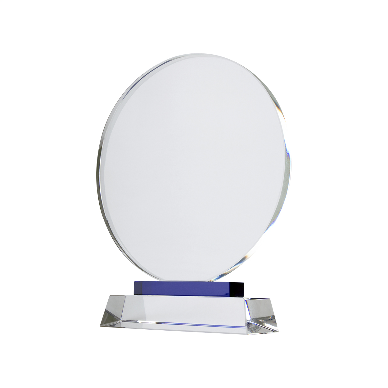 Rond Glazen Bekertrofee - Lede bedrukken met logo