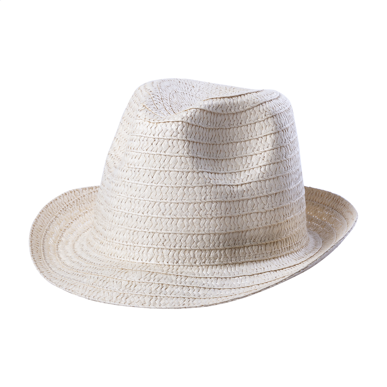 Solra unisex strohoed van synthetisch papier, te personaliseren met hoedenband bedrukken met logo
